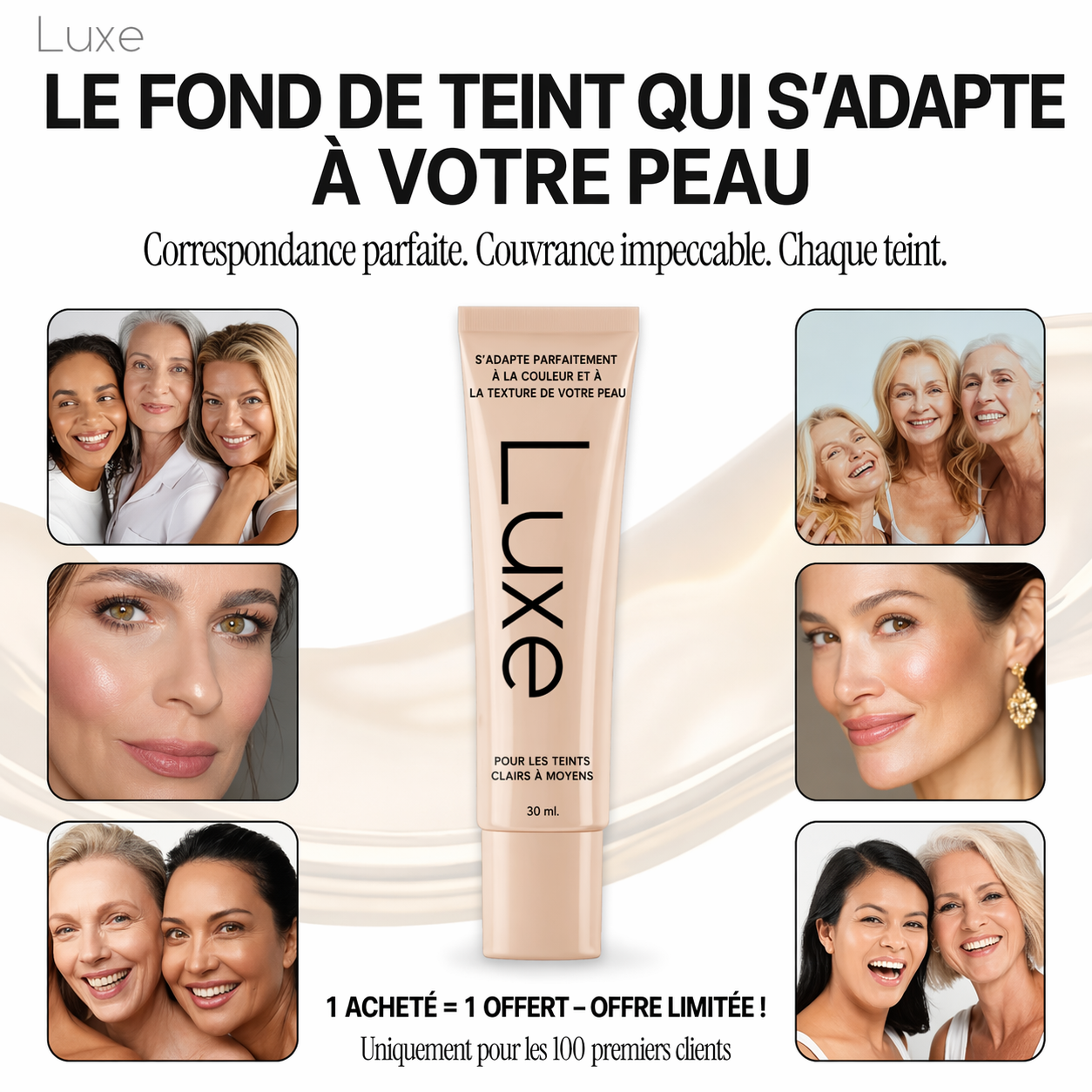 Luxe | Fond de teint à couleur changeante